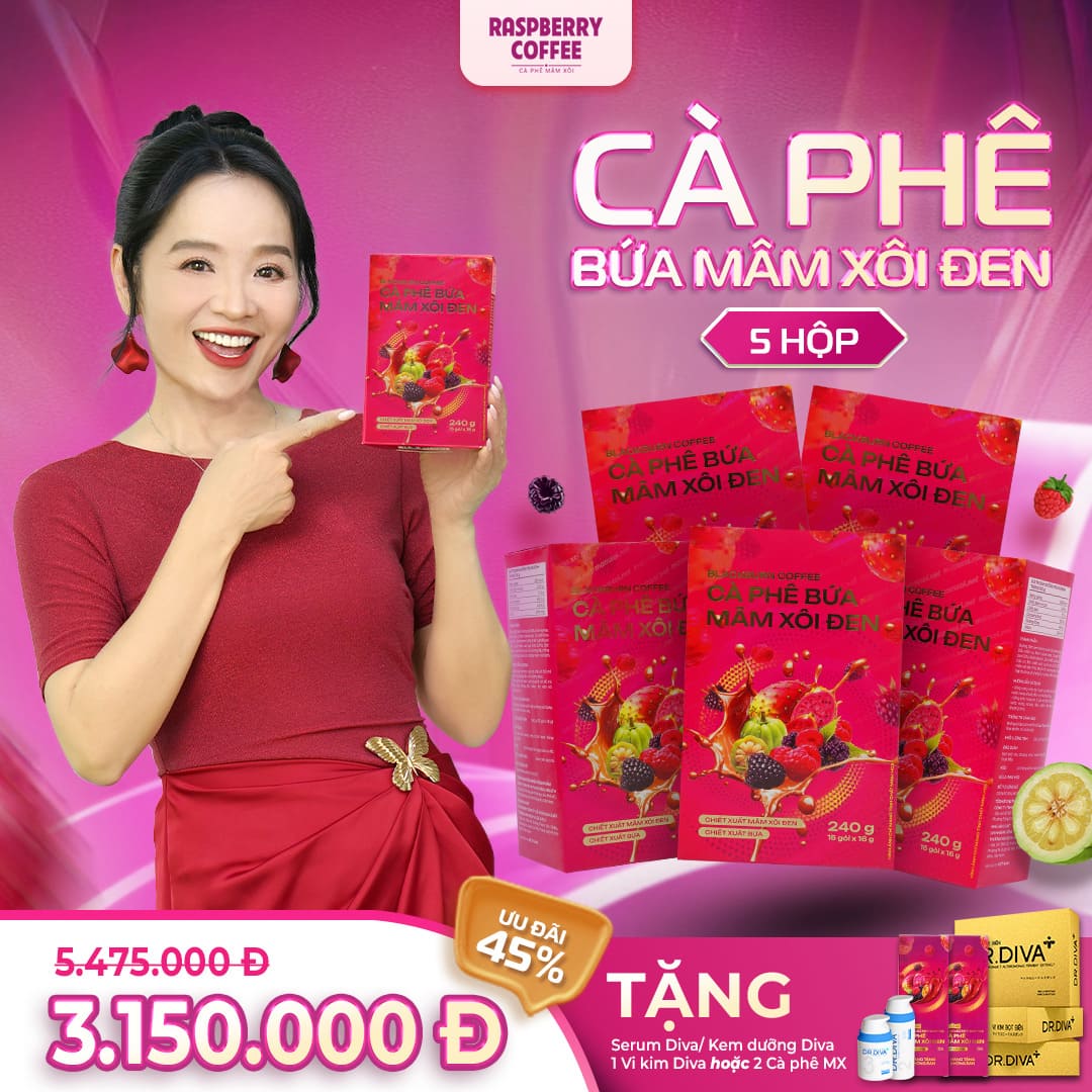 Combo 5 Hộp - Cà Phê Mâm Xôi Đen