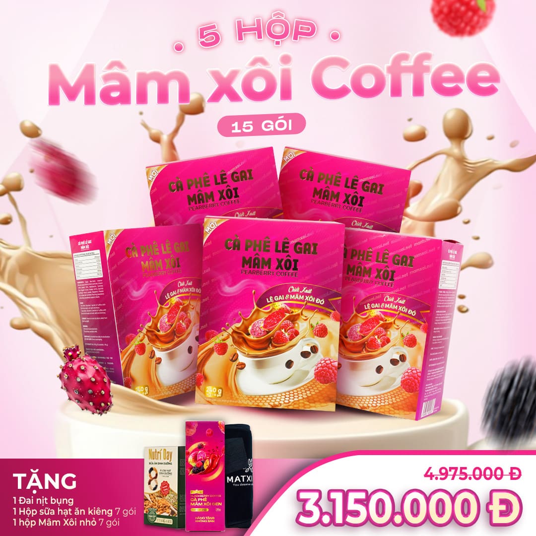 Combo 5 Hộp - Cà Phê Mâm Xôi Đỏ